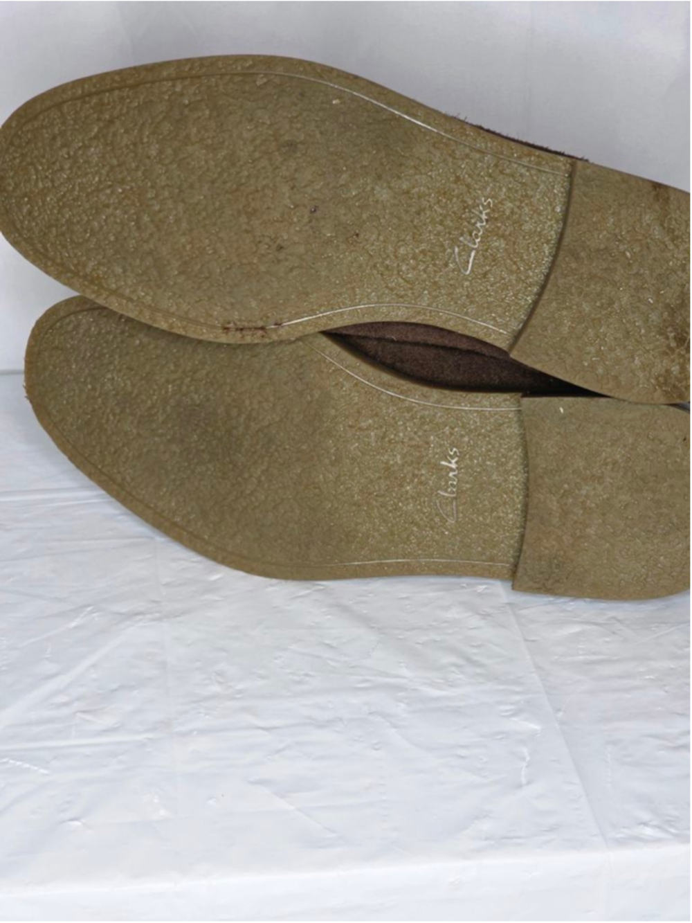 Clarks Brown Suede Chelsea Boots Men's Size 10.5 - Picture 6 of 8